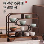 实木桌面博古架，小型置物架多宝阁展示架，古典中式摆件茶叶茶具架子