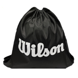 威尔逊篮球抽绳袋背包篮球袋黑色便携式收纳袋子打气筒球针网兜