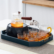 电陶炉煮茶器玻璃茶具套装家用泡茶加热烧水壶小型花茶壶蒸煮茶炉