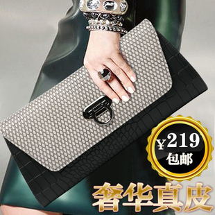 2024女手拿包链条包欧美(包欧美)鳄鱼纹，手包晚宴包大容量气质手抓包包