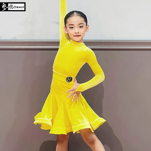 皇朝拉丁舞服女童专业比赛规定服表演丝绒套装hc6317+hc7137