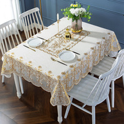 塑料桌布防水防烫防油免洗台布，pvc餐桌垫欧式长方形茶几网红桌布