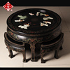 扬州漆器厂中式古典家具，骨石镶嵌圆桌凳茶几，客厅花园新中式