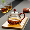 玻璃茶壶耐高温加厚单壶茶水分离家用小花茶壶功夫泡茶器茶具套装