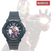 漫威复仇者联盟钢铁侠，动漫儿童卡通手表男孩学生，腕表硅胶皮带手表