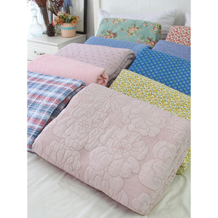 简约Flowering棉质床盖单件1.8夏凉被抗皱床单双面盖被全棉盖毯子