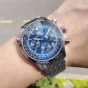 时尚男士手表高级感航空表盘商务钢带防水运动夜光品牌石英表