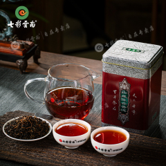 七彩云南普洱茶熟茶散茶罐装芽茶