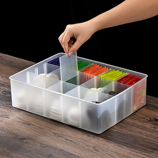 茶具收纳盒桌面茶杯水杯，茶叶包分，格盒长方形透明防尘整理置物箱子