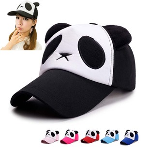 韩版可爱熊猫耳朵儿童款，卡通呼吸阀防晒帽，冬季男女帽防风保暖帽子