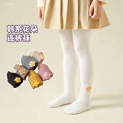 女童连裤袜春秋季韩国洋气儿童打底裤精梳棉小女孩宝宝长筒打底袜