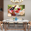 餐厅装饰画现代简约饭厅有框墙画晶瓷轻奢壁画，歺厅餐桌水果挂画
