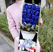 求爱蓝色妖姬长沙广州成都重庆同城鲜花速递玫瑰生日束花店送上门