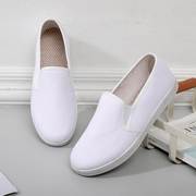 老北京布鞋护士鞋女白色平底防滑休闲鞋轻便舒适美容鞋小白鞋软底