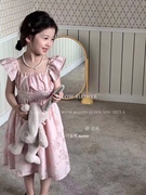 (不退换)韩系女童夏季棉布碎花连衣裙甜美可爱气质公主长裙
