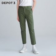depot3男装长裤原创设计品牌时尚休闲工装分割直筒长裤