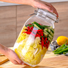 四川家用泡菜坛子加厚玻璃，密封透明腌制罐腌菜，坛子大号咸菜缸带盖