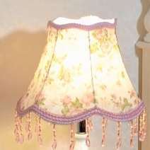 灯具配件欧式台灯灯罩卧室床头，壁灯灯罩复古布艺，e27螺口落地灯罩