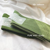 高棉韩国双针细条牛油果绿堆堆，袜子女ins中筒袜纯棉秋冬复古日系