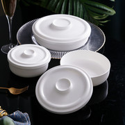 蒸蛋盖碗泡面碗隔水炖碗陶瓷带盖盘子，保鲜碗空气，炸锅用汤盘蒸肉碗