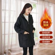 羽绒服罩衣反穿衣防水罩衣女，加绒加厚防污防油厨房工作服围裙