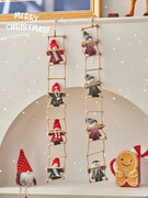 圣诞节装饰品布置家里场景挂件创意老人公仔挂饰羊毛毡圣诞树摆件