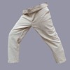 专业电焊工作服焊工防烫裤子米白色，帆布劳保服耐磨男装工装裤阻燃