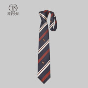 藏青红色条纹领带男学院风休闲衬衫女装饰男士高级感学生职业潮酷