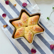 学厨六角形星星芝士烤吐司面包，蛋糕模具烘焙家用不粘烤盘烤箱专用