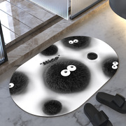 3D立体地垫泡泡膨胀效果天然橡胶软硅藻泥科技布浴室地垫速干防滑