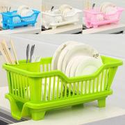 厨房碗筷沥水篮餐具收纳架单层大容量滤水篮塑料置物架碟盘装碗架