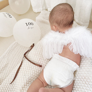 男女宝宝100天乳胶透明气球，生日百天宴布置装饰拍照翅膀背景布置