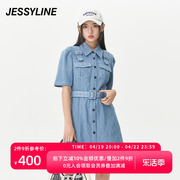 jessyline夏季女装杰茜莱时尚，牛仔衬衫连衣裙325211366