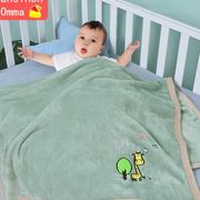 婴儿毛毯小被子儿童幼儿园午睡春秋薄款小毯子宝宝珊瑚绒夏季盖毯