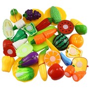 幼儿园儿童过家家水果蔬菜切切乐收纳篮子厨房玩具可剥皮仿真果蔬