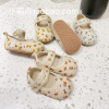 春秋婴儿鞋软胶布鞋学步3-6-9个月周岁女宝宝公主鞋秋季不掉0-1岁