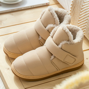 保暖雪地靴女冬天中筒加绒加厚一脚蹬防滑厚底棉鞋女士冬季雪地鞋
