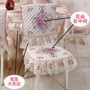 餐椅套椅垫套装冬季桌布布艺椅通用坐垫欧式凳子餐桌椅子套罩家用