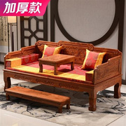 高档罗汉床新中式实木老榆木沙发床客厅小户型沙发床两用单人双人