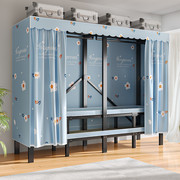 衣柜卧室家用经济型免安装折叠简易布衣柜出租房小户型全钢架柜子