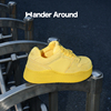 wanderaround2024年春夏，柑黄色厚底板鞋百搭面包，鞋国潮女款
