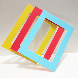 30张儿童画方形圆形简易卡纸，8k单框装裱a4纸相框幼儿园美术a3画框