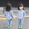 女童秋装牛仔套装1-2-3岁女宝宝4小童，洋气休闲两件套时髦衣服