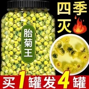 菊花茶桐乡胎菊王头采特级正宗杭白菊贡菊花茶毛重罐装新花草茶叶