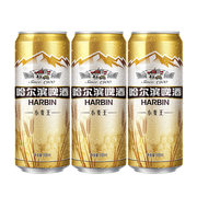 哈尔滨小麦王啤酒500ml*3听/组哈尔滨啤酒麦香大麦大米