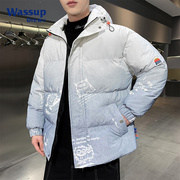 WASSUP男士羽绒服外套秋冬季2023加厚保暖棉袄冬装潮流时尚