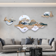 新中式客厅装饰画沙发背景墙挂画带灯光轻奢3d立体浮雕墙面壁画