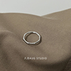 八月AUG 简约竹节个性小众设计高级感百搭钛钢戒指女生指环不掉色