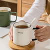 日式马克杯带盖勺陶瓷杯子女生喝水家用办公室男生早餐咖啡杯茶杯