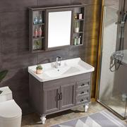 现代简约卫浴pvc浴室柜，组合落地式洗濑台洗手盆，洗脸盆卫生间镜柜